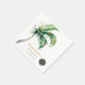 Zakelijke Logo palmboom, prettig kerstpapier Servet (Hoek)