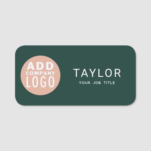 Zakelijke Logo Personeel Aangepast Naamplaatje (Voorkant)