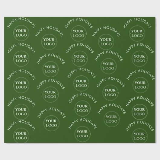 Zakelijke Logo Prettige feestdagen Cadeaupapier (Vlak)