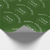 Zakelijke Logo Prettige feestdagen Cadeaupapier (Hoek)