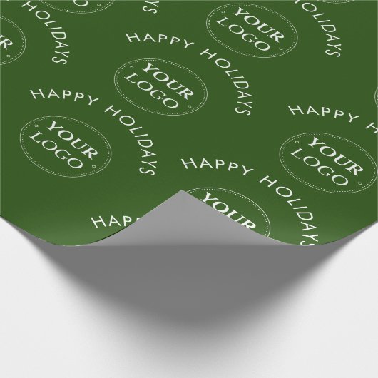 Zakelijke Logo Prettige feestdagen Cadeaupapier (Hoek)