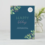 Zakelijke LOGO Prettige feestdagen Feestdagenkaart (Staand voorkant)