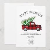 Zakelijke Logo Prettige feestdagen Feestdagenkaart (Voorkant / Achterkant)