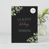 Zakelijke LOGO Prettige feestdagen Feestdagenkaart (Staand voorkant)