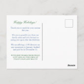 Zakelijke Logo Prettige feestdagen Preppy Briefkaart (Achterkant)