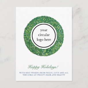 Zakelijke Logo Prettige feestdagen Preppy Briefkaart