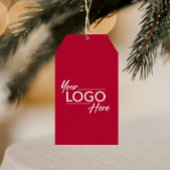 Zakelijke Logo Prettige feestdagen Waterverf Kerst Cadeaulabel