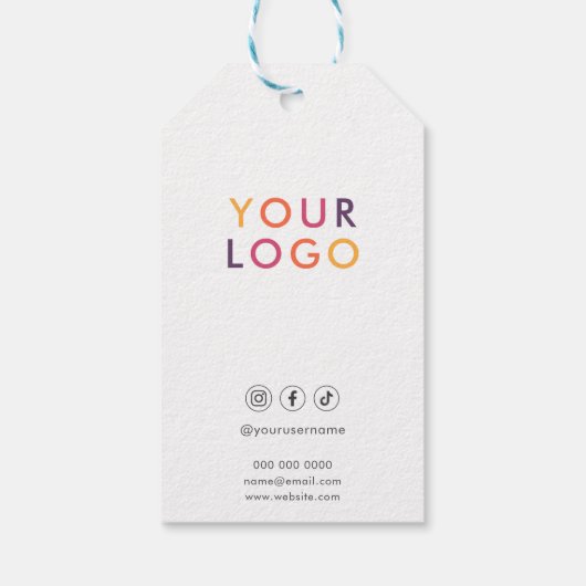 Zakelijke Logo Prijs Gift Labels Cadeaulabel (Achterkant)