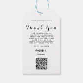 Zakelijke Logo Prijs QR Code Hang Label Cadeaulabel (Achterkant)