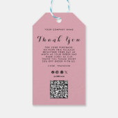 Zakelijke Logo Prijs QR Code Hang Label Cadeaulabel (Achterkant)