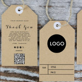 Zakelijke Logo Prijs QR Code Hang Label Cadeaulabel