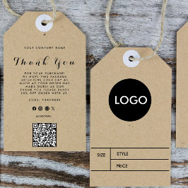Zakelijke Logo Prijs QR Code Hang Label Cadeaulabel
