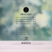 Zakelijke Logo Prijslijst QR Code Sociale media Acryl Bord (Neutraal)