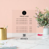 Zakelijke Logo Prijslijst QR Code Sociale media Acryl Bord (Huwelijk)