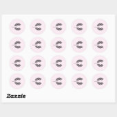 Zakelijke Logo Professional Blush Roze stijlvol Ronde Sticker (Vel)