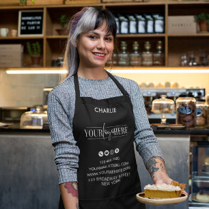 Zakelijke Logo Professional Minimalistisch zwart Schort