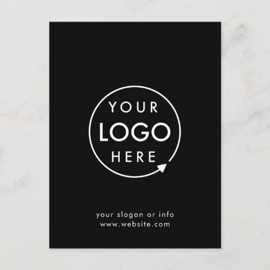 Zakelijke Logo | Professioneel en professioneel zw Briefkaart (Voorkant)