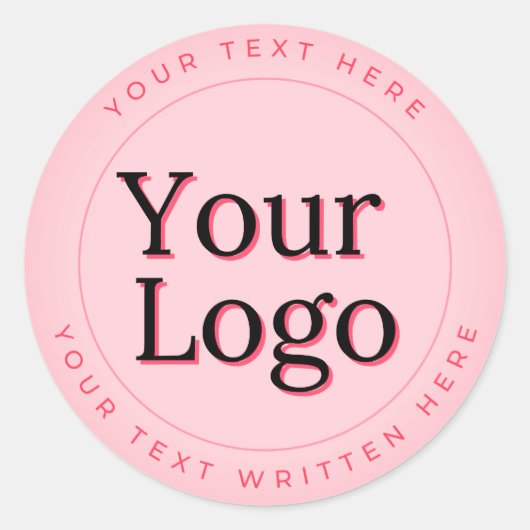 Zakelijke Logo | Professioneel merk Ronde Sticker (Voorkant)