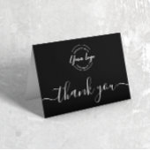 Zakelijke Logo Professioneel Zakelijk Wit Script Bedankkaart