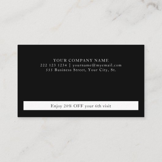 Zakelijke logo professionele bedrijfspons klantenkaartje (Achterkant)