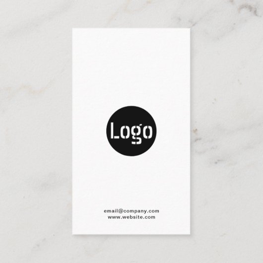 Zakelijke Logo | Professionele bedrijvigheid Klantenkaartje (Achterkant)