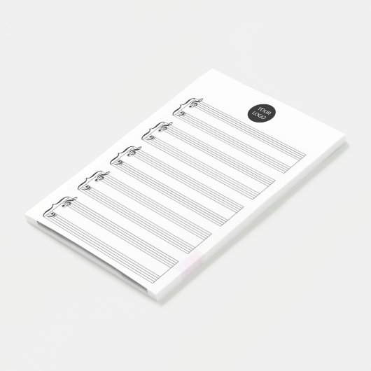 Zakelijke Logo | Professionele Blank Bladmuziek Ni Post-it® Notes (Schuin)