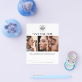 Zakelijke Logo Professionele Schoonheidssalon 3 Fo Flyer (Enkel)