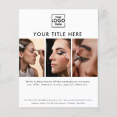 Zakelijke Logo Professionele Schoonheidssalon 3 Fo Flyer (Voorkant)
