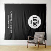 Zakelijke Logo | Professionele witte foto achtergr Wandkleed (In Situ (horizontaal))