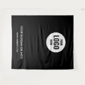 Zakelijke Logo | Professionele witte foto achtergr Wandkleed (Voorkant (horizontaal))