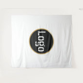 Zakelijke Logo | Professionele witte foto achtergr Wandkleed (Voorkant (horizontaal))