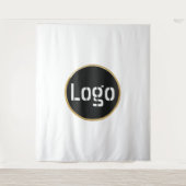 Zakelijke Logo | Professionele witte foto achtergr Wandkleed (Voorkant)