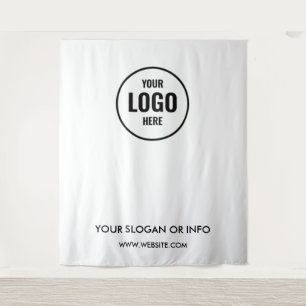 Zakelijke Logo   Professionele witte foto achtergr Wandkleed