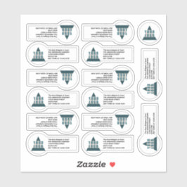 Zakelijke Logo Promo Adres 14 Contour Cut Vinyl Sticker