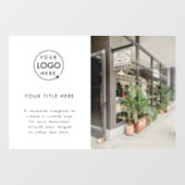 Zakelijke Logo | Promotie foto Simple White Raamsticker (Vel)