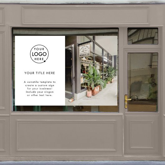 Zakelijke Logo | Promotie foto Simple White Raamsticker