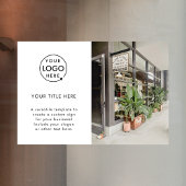 Zakelijke Logo | Promotie foto Simple White Raamsticker