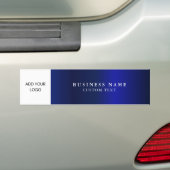 Zakelijke Logo Promotie Navy Blue Metallic Bumpersticker (Op auto)