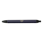 Zakelijke Logo Promotie Navy Blue Zwarte Inkt Pen (Voorkant)