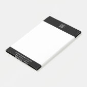Zakelijke Logo Promotie Zwart-wit Promo Post-it® Notes (Schuin)