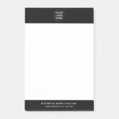 Zakelijke Logo Promotie Zwart-wit Promo Post-it® Notes (Voorkant)