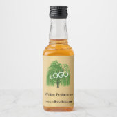 Zakelijke Logo Promotiebedrijf Mini Gold Likeurfles Etiket (Voorkant)