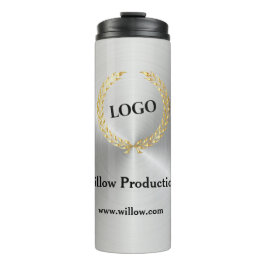 Zakelijke Logo, promotiebedrijf Silver Thermosbeker