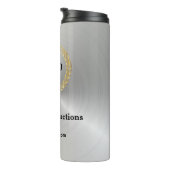 Zakelijke Logo, promotiebedrijf Silver Thermosbeker (Geroteerd rechts)