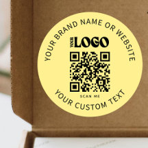 Zakelijke Logo Promotionele QR-code Geel Verzendin