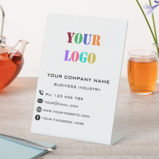 Zakelijke Logo Promotionele voetafdruk Reclamebord Met Voetstuk (Insitu)