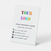 Zakelijke Logo Promotionele voetafdruk Reclamebord Met Voetstuk (Voorkant)