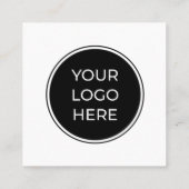Zakelijke Logo QR Code Aangepaste Sociale Iconen Vierkante Visitekaartje (Achterkant)