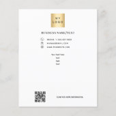 Zakelijke logo qr code aangepaste tekst flyer (Voorkant)