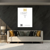Zakelijke logo qr code aangepaste tekst poster